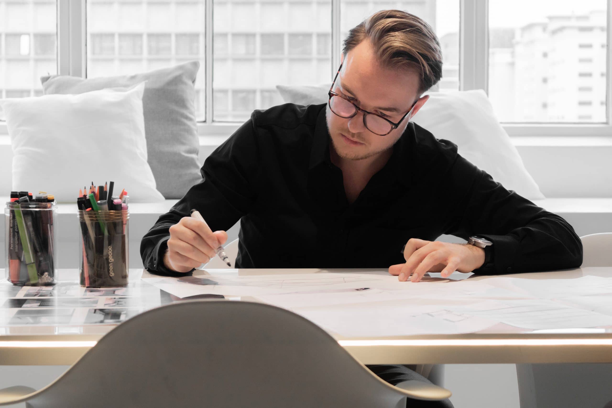 Architect aan het werk